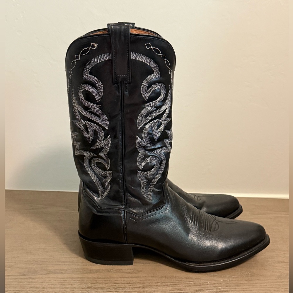 Dan Post “Milwaukee” Black & Silver Western Boots – NEW – Men’s 11.5D